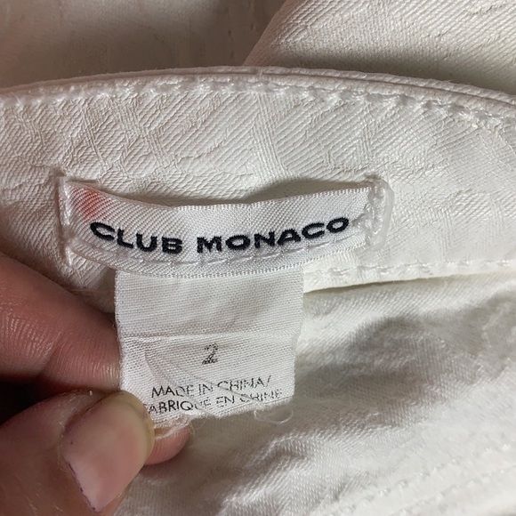 CLUB Monaco white floral print dress pants size 2 - Picture 10 of 14